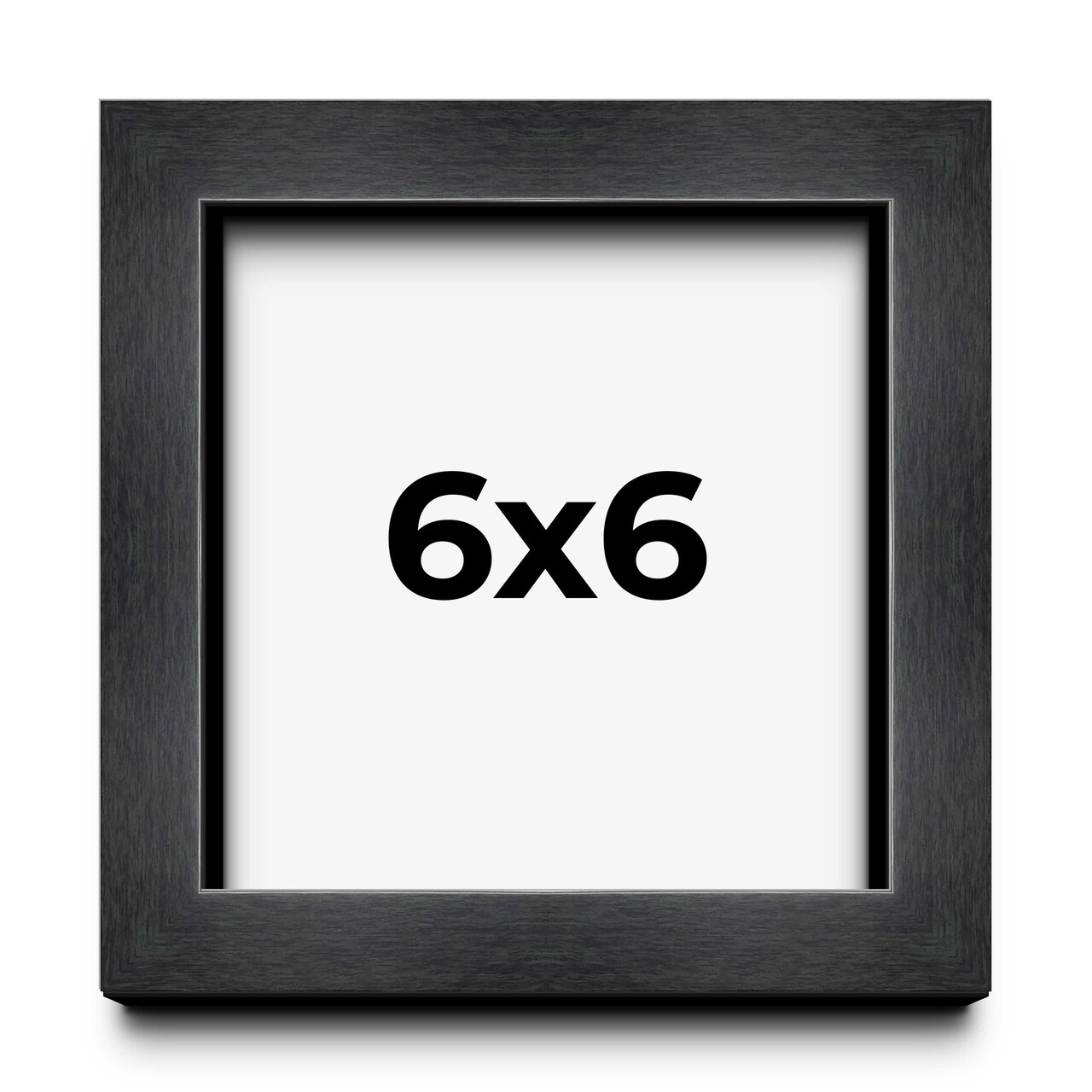 Square Shadow Box 3/4" Depth Grey Picture Frame - UV Acrylic, Backing, Hanging Hardware